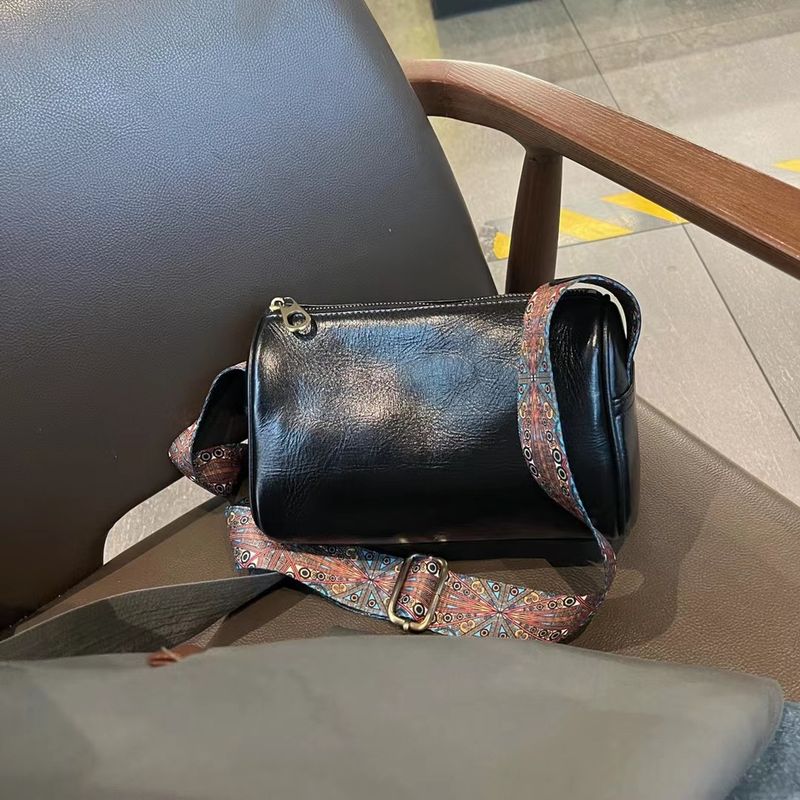 PUREPOWER - Bolso de almohada retro bolso bandolera de cuero genuino