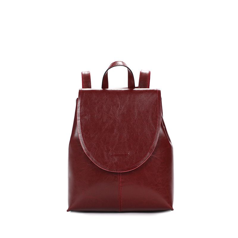 PUREPOWER - Mochila de piel auténtica bolso retro para mujer