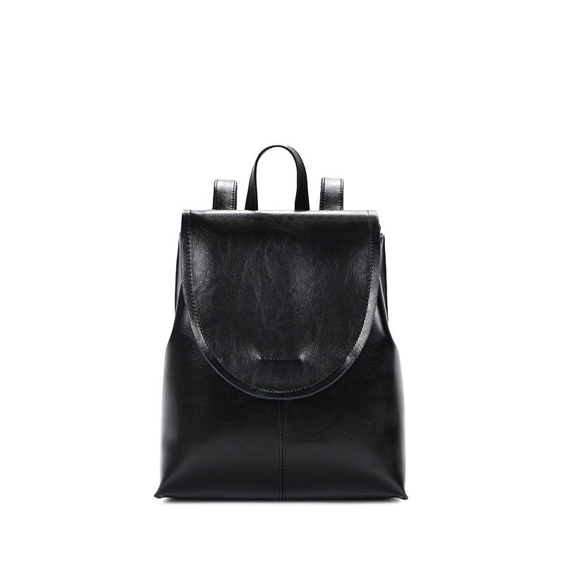 PUREPOWER - Mochila de piel auténtica bolso retro para mujer