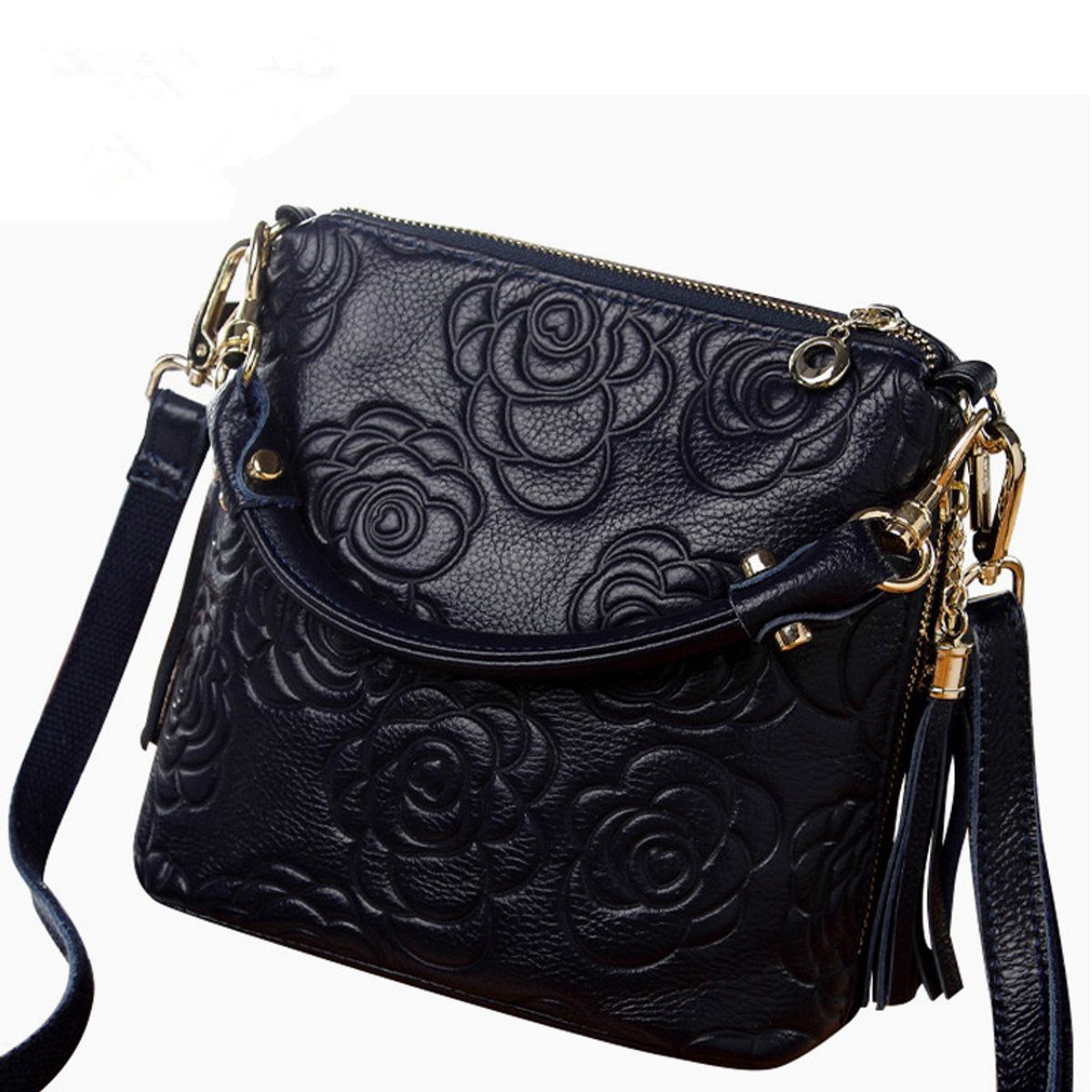 PUREPOWER - Bolso bandolera con borlas de estilo étnico para mujer