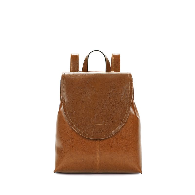 PUREPOWER - Mochila de piel auténtica bolso retro para mujer
