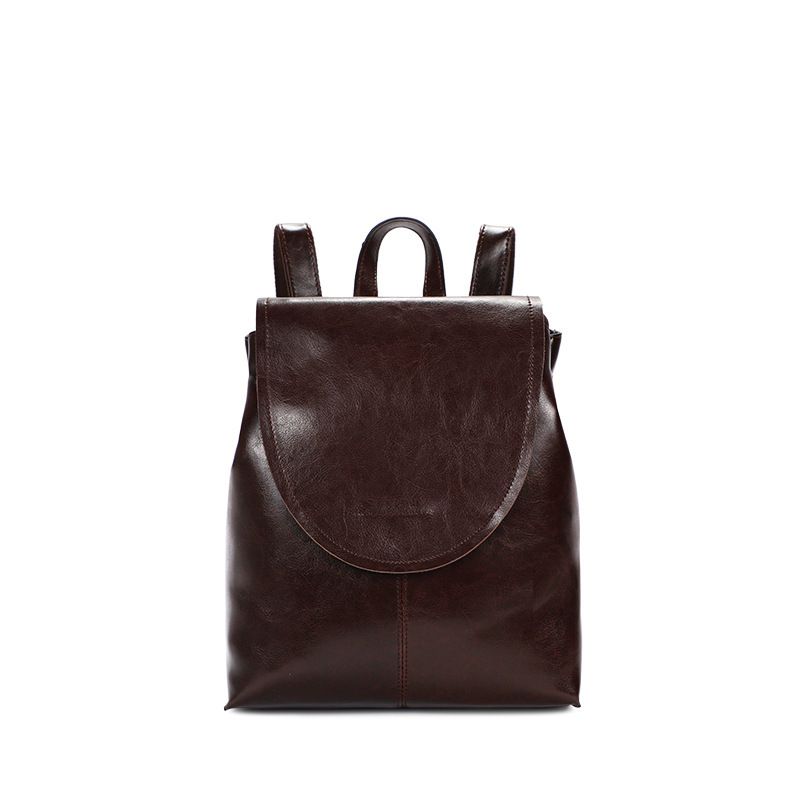 PUREPOWER - Mochila de piel auténtica bolso retro para mujer