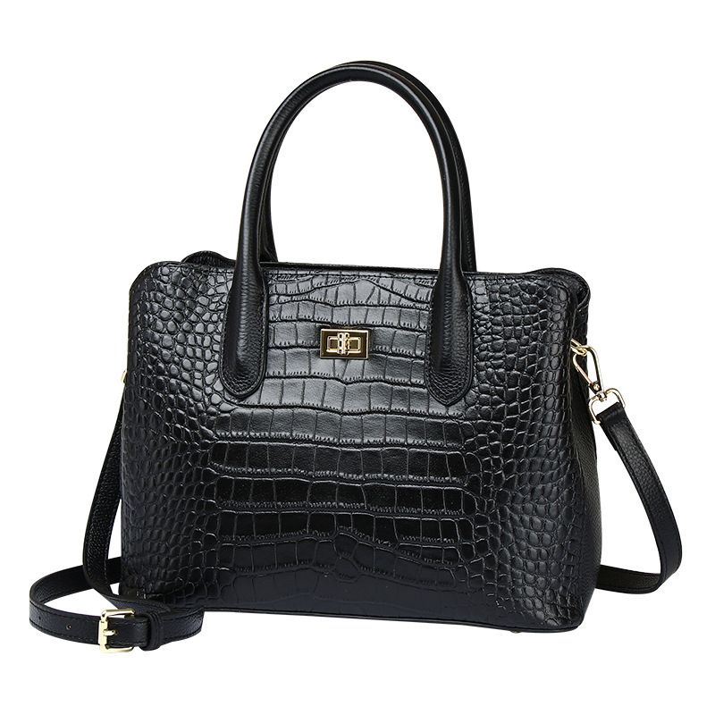 PUREPOWER - Bolso bandolera de mano bolso de mujer de cocodrilo