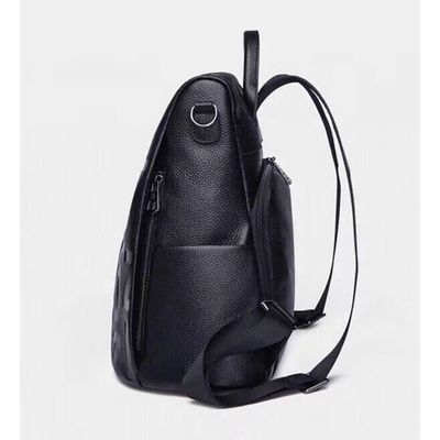 Imagen 2 del producto Mochila Mujer Cuero Negro Letras Estampadas