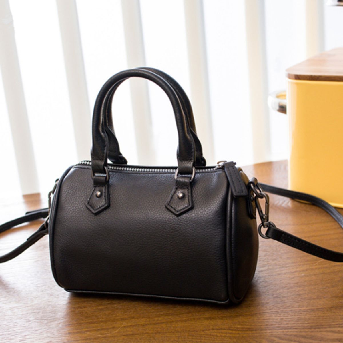 PUREPOWER - Bolso tipo almohada de piel auténtica bolso bandolera para mujer