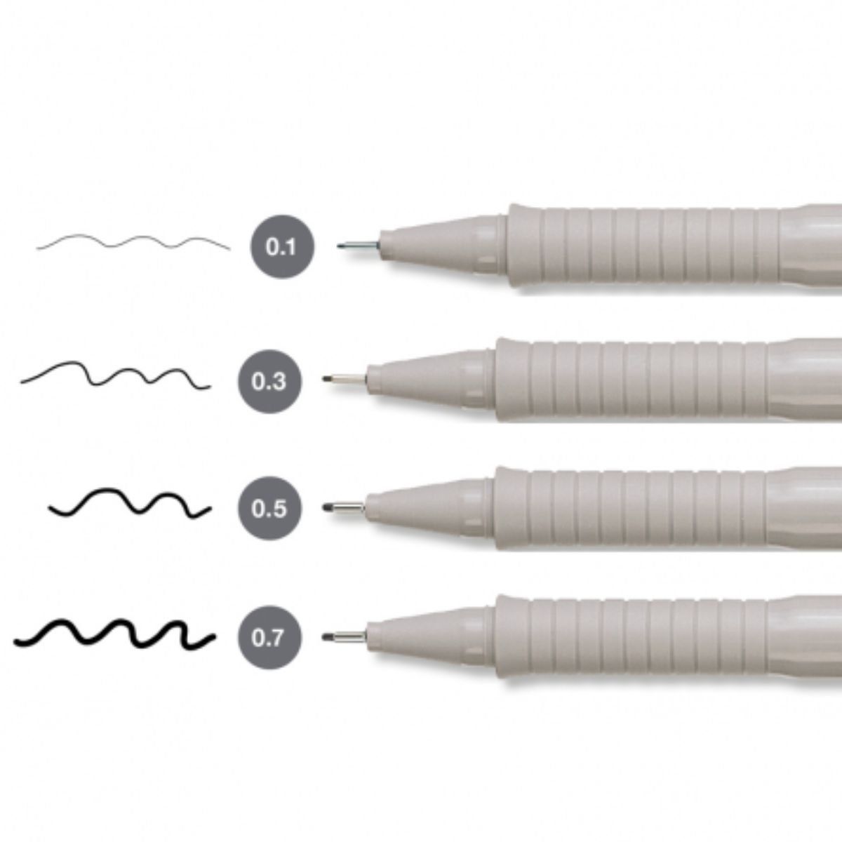 FABER-CASTELL - Set 8 Tiralíneas Negros Pitt Artist Faber Castell