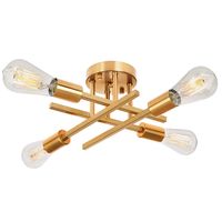 Lámpara de techo moderna metálica de 4 focos - Dorado
