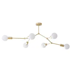 PUREPOWER - Lámpara de araña moderna para sala de estar cla112-Oro.