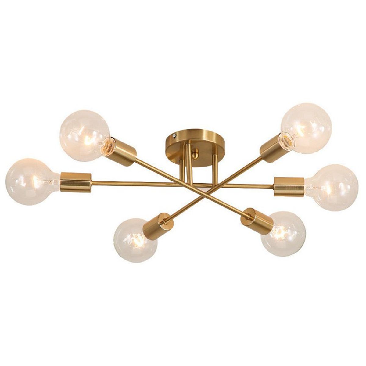 PUREPOWER - Lámpara de techo nórdica moderna para sala de estar - Dorada