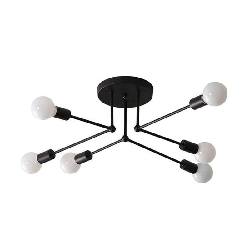 PUREPOWER - Iluminación Colgante Lámpara De Techo Moderna Con 6 Luces