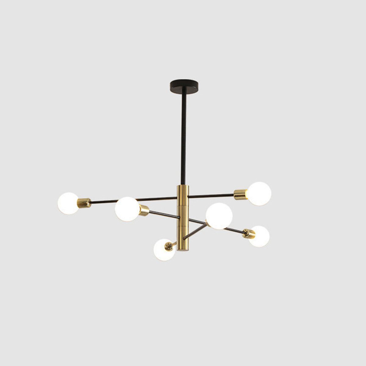 PUREPOWER - Araña de techo de lujo para sala de estar nórdica  Oro Y Negro