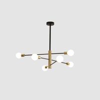 Araña de techo de lujo para sala de estar nórdica Oro Y Negro