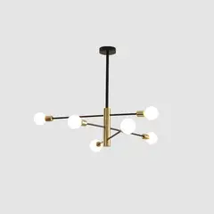 PUREPOWER - Araña de techo de lujo para sala de estar nórdica Oro Y Negro