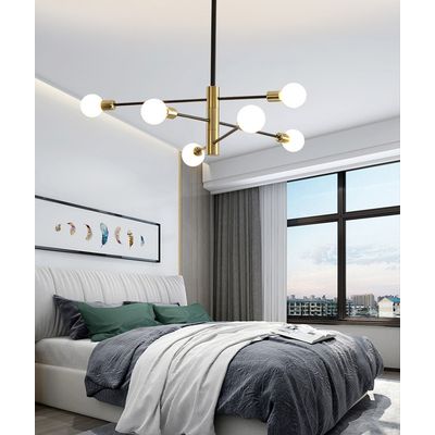 Imagen 2 del producto Araña de techo de lujo para sala de estar nórdica Oro Y Negro