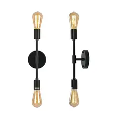 PUREPOWER - Led lámpara De techo Vintage Sala Pasillo Negro