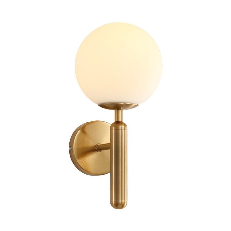 MMDH - Aplique led para pasillo de dormitorio de vidrio moderno Dorado AG