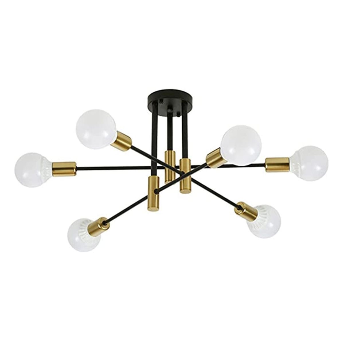 PUREPOWER - Lámpara De Techo Moderna De Lujo Para El Hogar -Negro Y Dorado 6