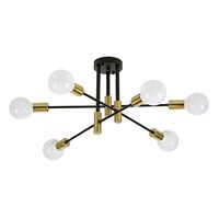 Lámpara De Techo Moderna De Lujo Para El Hogar -Negro Y Dorado 6