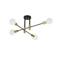 Lámpara de techo moderna de lujo para el hogar -Negro Y Dorado