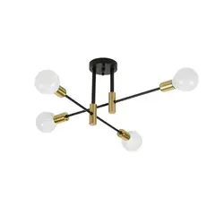 PUREPOWER - Lámpara de techo moderna de lujo para el hogar -Negro Y Dorado