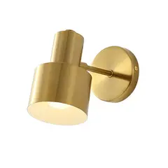 MMDH - Lámpara de pared de dormitorio de hierro chapado nórdico Dorado A.