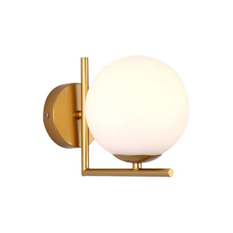 MMDH - Aplique de bola de cristal para dormitorio dorado.