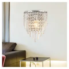 MMDH - Lámpara de pared led anti-óxido espesada con cristal Cromo