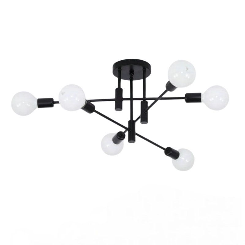 MMDH - Lámpara de techo LED de decoración moderna para el hogar CLA264-Negro.