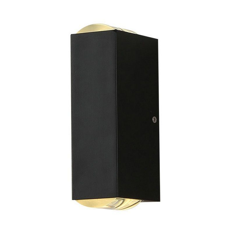 MMDH - Foco LED de 6W para exterior Jardín Pasillo Luz de Pared CLA300 Negro.