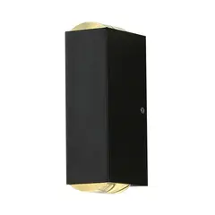 MMDH - Foco LED de 6W para exterior Jardín Pasillo Luz de Pared CLA300 Negro.