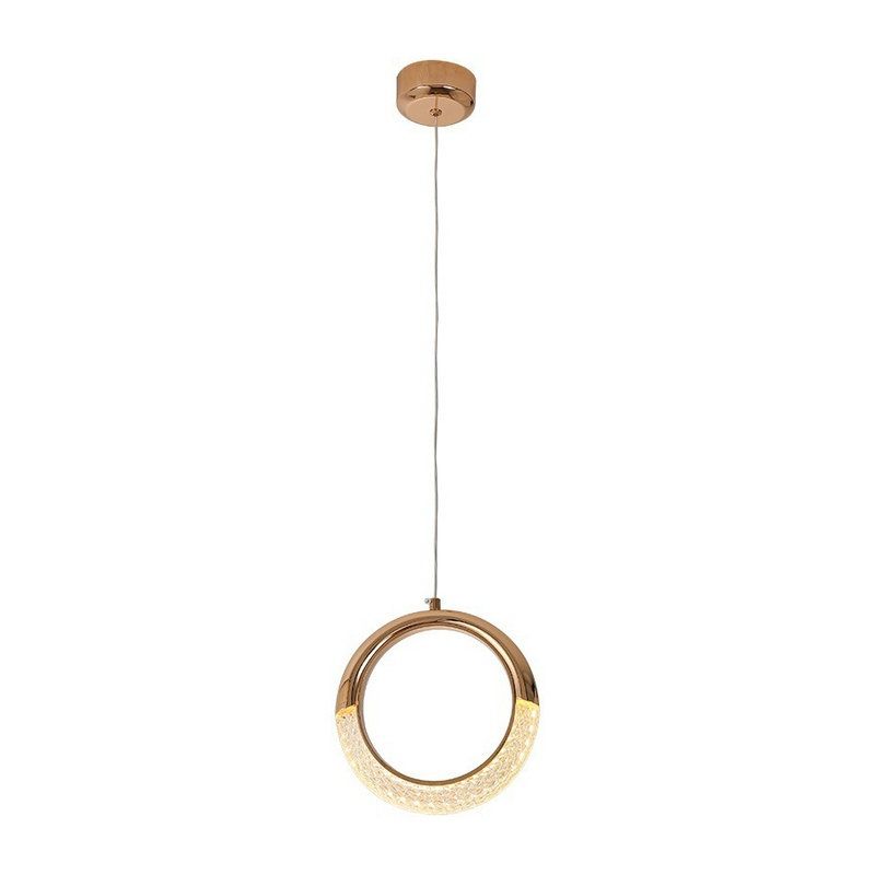 MMDH - Comedor Dormitorio Anillos de cristal Lámpara Colgante CLA293 Oro.