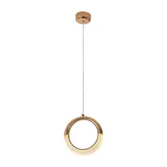 MMDH - Comedor Dormitorio Anillos de cristal Lámpara Colgante CLA293 Oro.