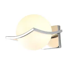 MMDH - Aplique luna de hierro de vidrio para dormitorio Plateado.