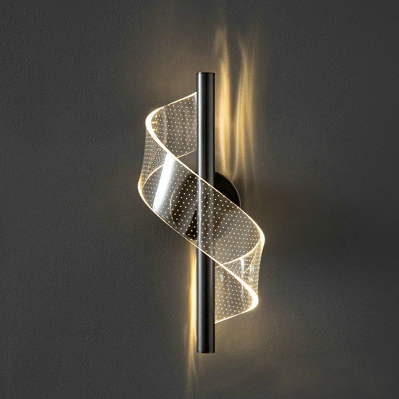 MMDH - Piano Romántico Símbolo LED Lámpara de Pared CLA227 Negro.