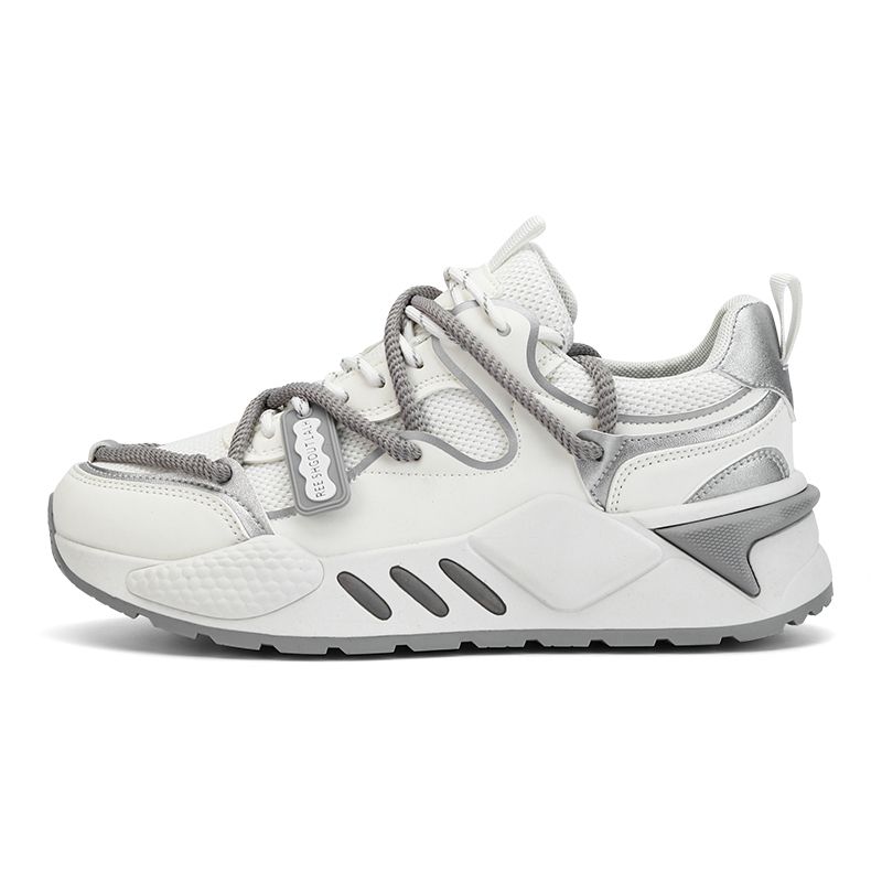 SHANDIAN - Zapatillas Running Plataforma Hombre Blanco