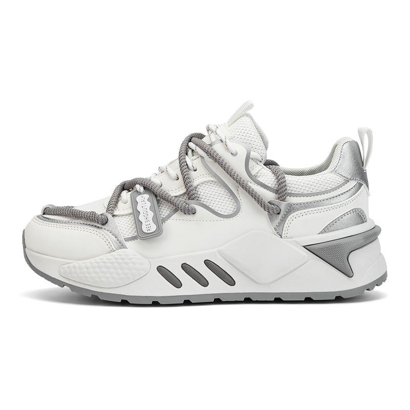SHANDIAN - Zapatillas Running Plataforma Hombre Blanco
