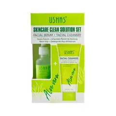 USHAS - Set Suero Facial + Limpiador Facial Aloe Vera