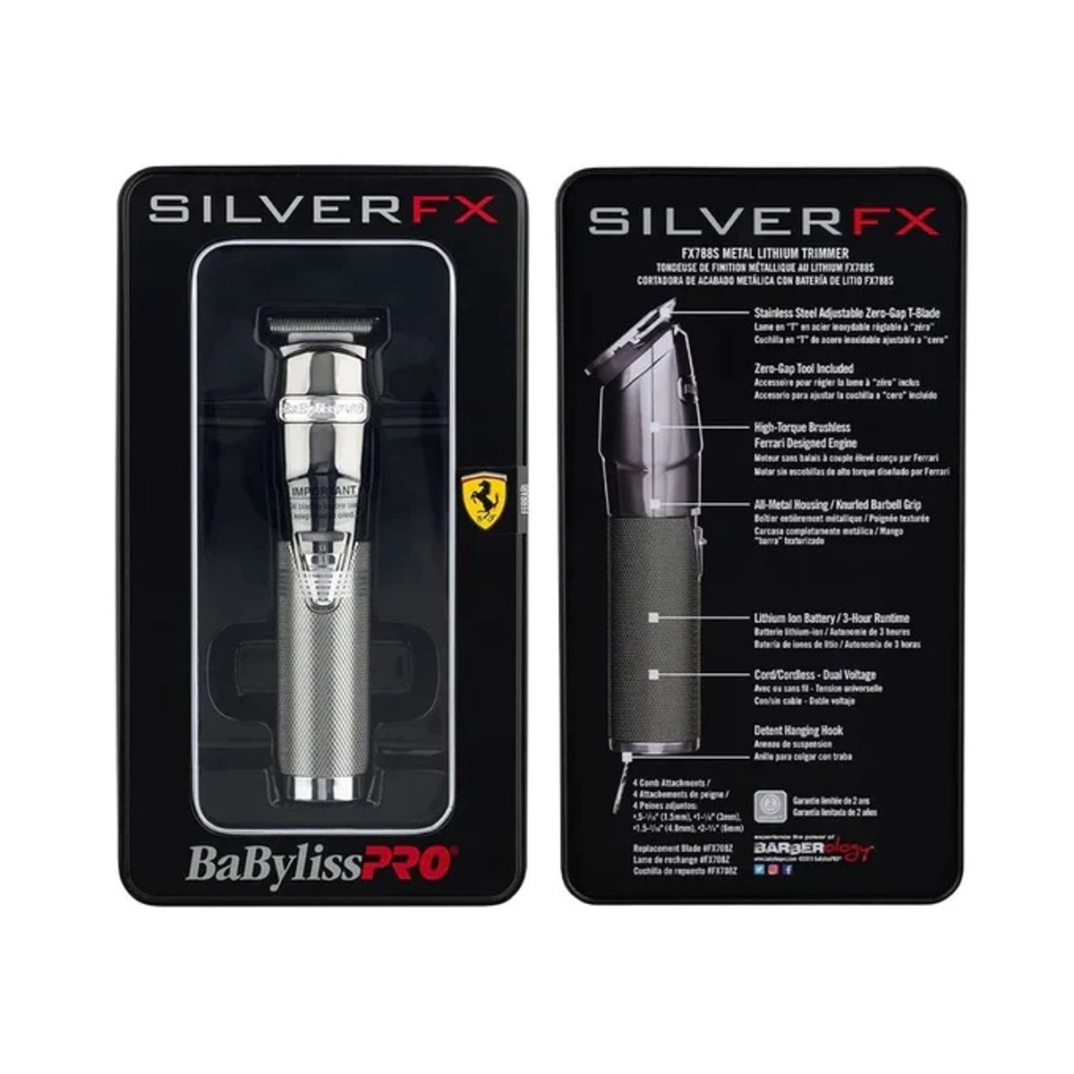 BABYLISS PRO - Máquina BabylissPro Trimmer B788SUZ Silver