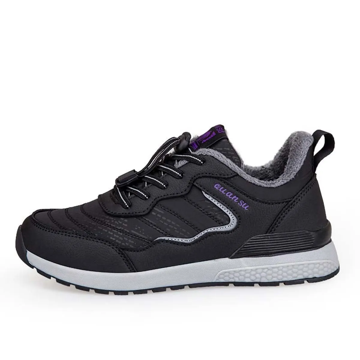 SHANDIAN - Bota temica chiporro impermeable mujer Negro