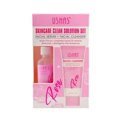 USHAS - Set Suero Facial + Limpiador Facial de Rosa