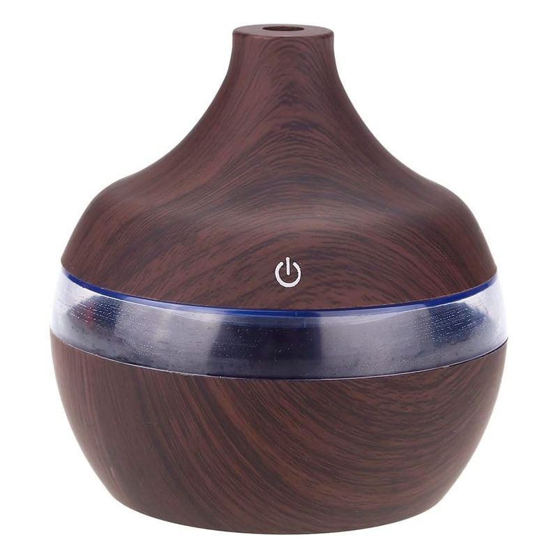 GENERICO - Humificador Difusor De Aroma Multifuncional De Madera Oscura