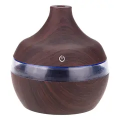 GENERICO - Humificador Difusor De Aroma Multifuncional De Madera Oscura