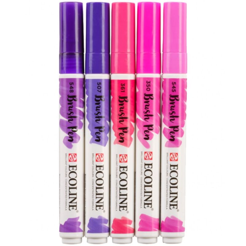 Royal Talens - Set 5 Marcadores Acuarela Ecoline Colores Violeta