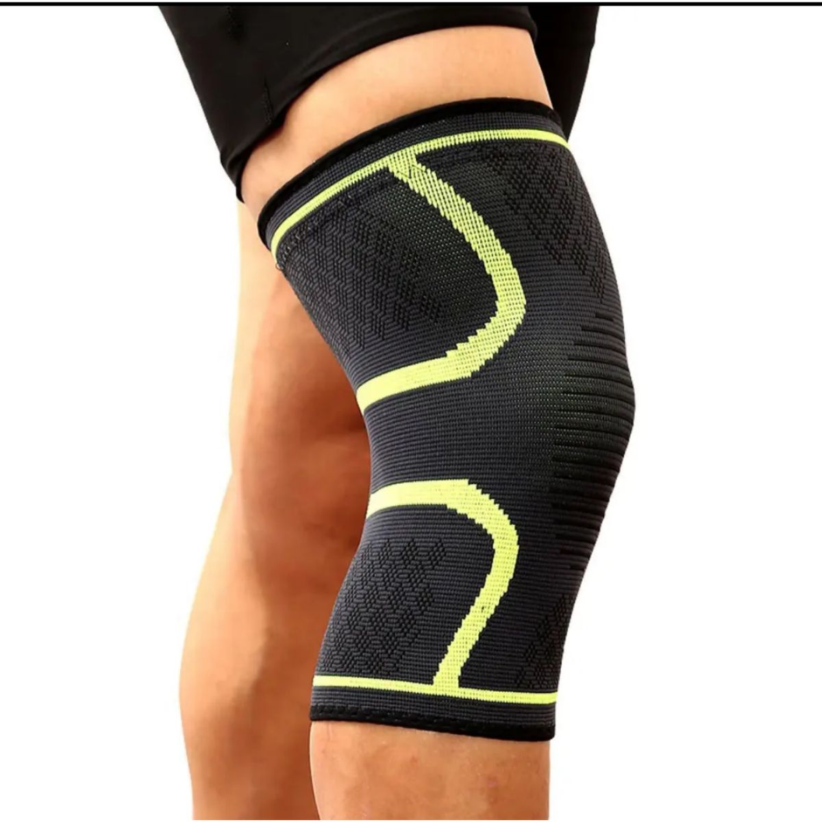 GENERICO - Par de Rodillera Deportiva de Compresión verde talla M