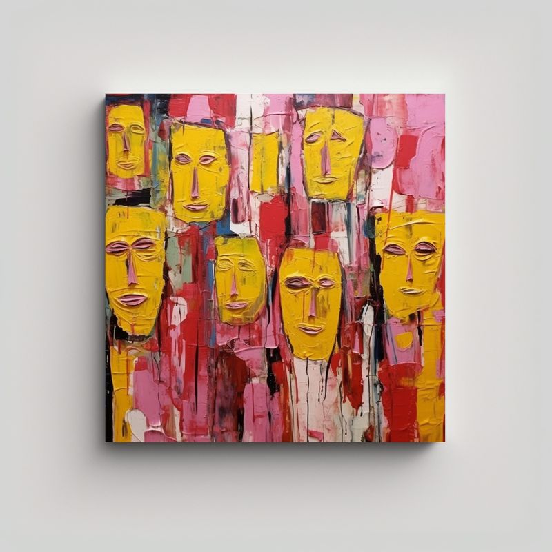GENERICO - Pintura De Persona En Lienzo De 40 Pulgadas En 80x80 Cm