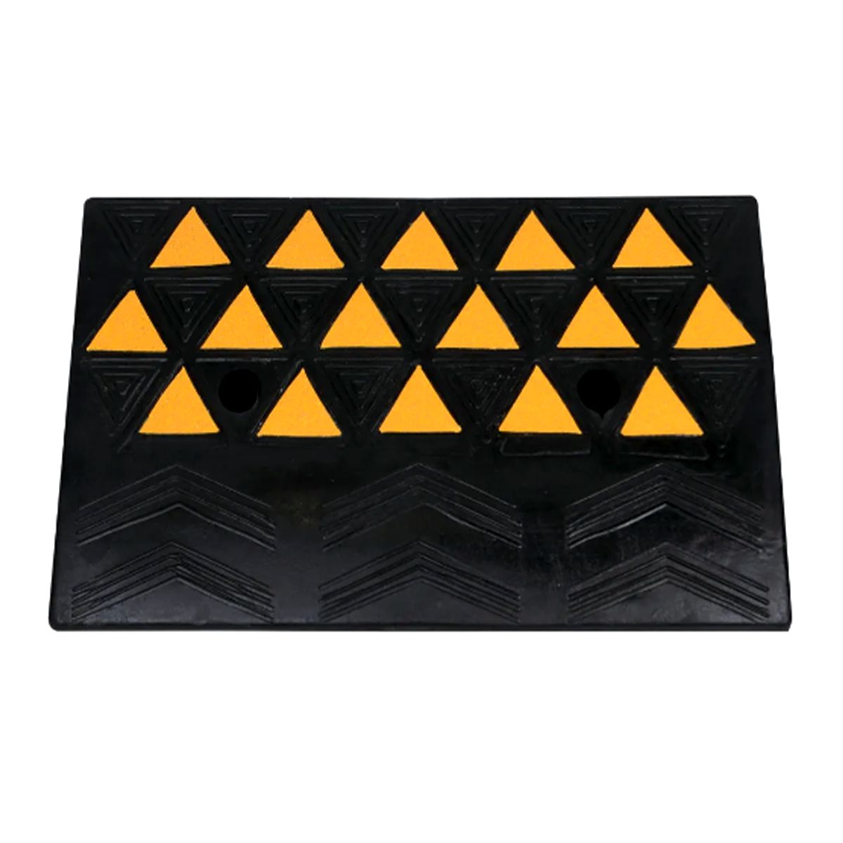 QRUBBER - Rampa de Goma Modular  60cm Negro/Amarillo QRubber
