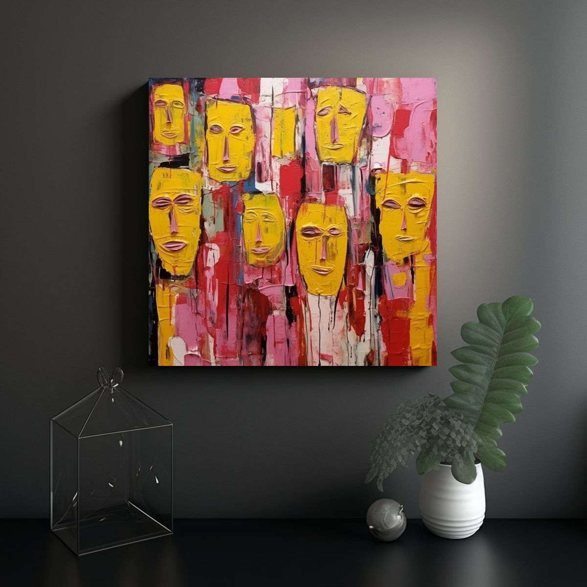 GENERICO - Pintura De Persona En Lienzo De 40 Pulgadas En 70x70 Cm