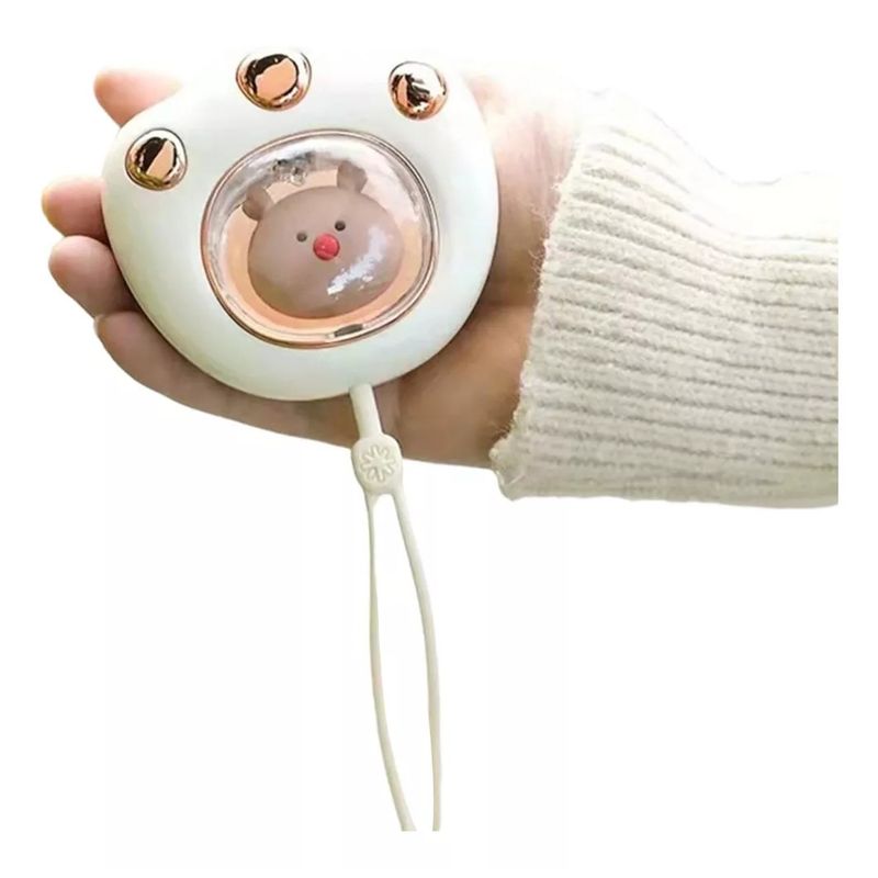 GENERICO - Calentador De Manos Calienta Manos Usb Diseño Huella Gato Blanco