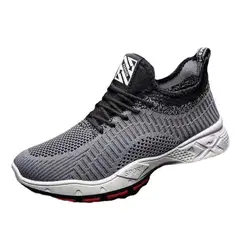 DANWEILE - Zapatos deportivos casuales para hombre - gris.