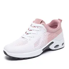 DANWEILE - Zapatillas de running transpirables con cordones para mujer - rosa.